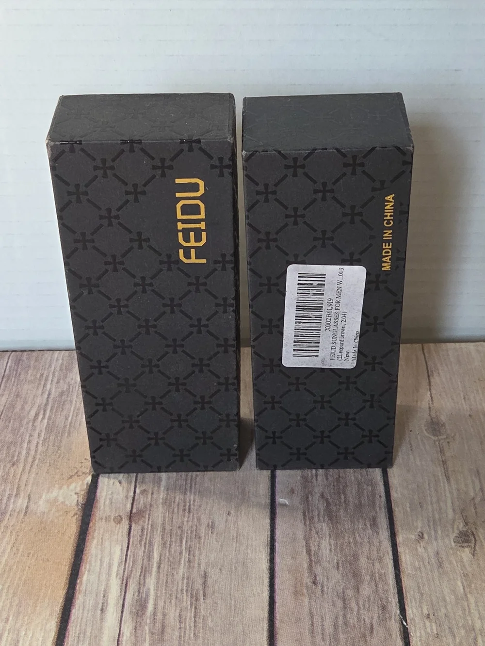 FEIDU Black Patterned Eyeglass/Sunglass Box